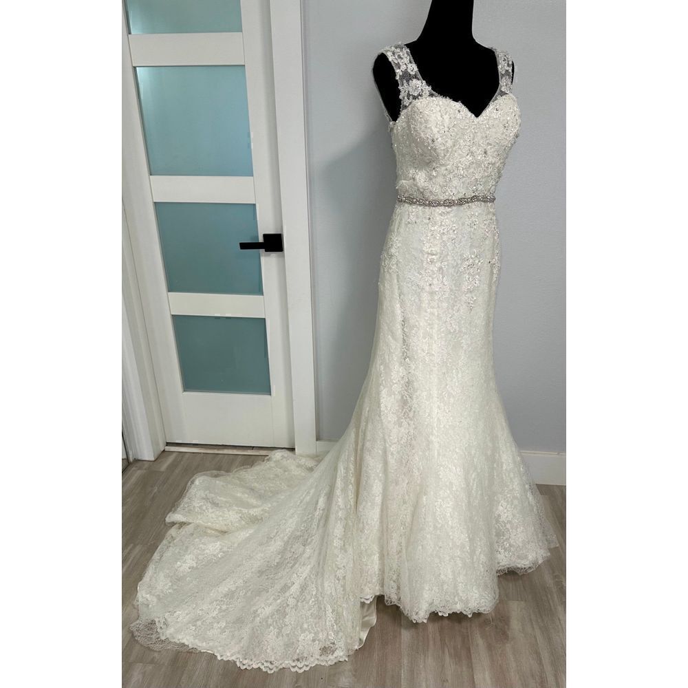 Wedding Dress Crystal Bridal dress with Jewelled Clusters & Ivory